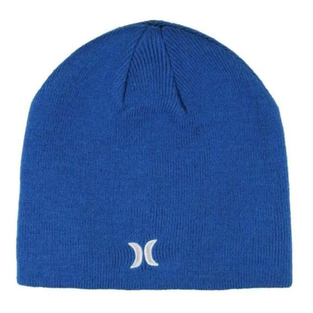 🎀 5/$20 🎀 Hurley Icon Staples Knit Beanie OS Embroidered Logo Acrylic Bl…